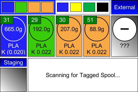 Main Spools Screen