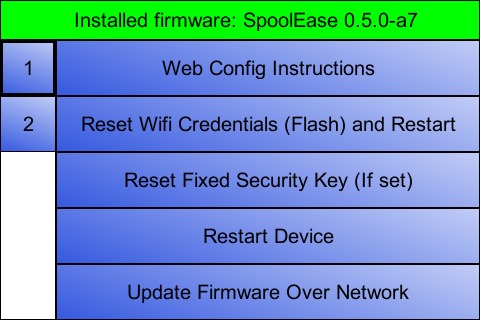 Settings Screen Page 1